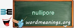 WordMeaning blackboard for nullipore